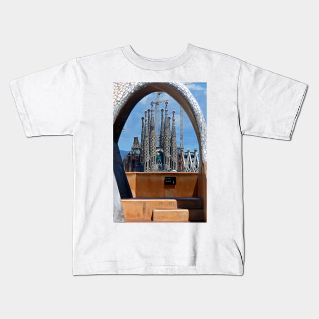 Sagrada Familia Barcelona Catalonia Spain Kids T-Shirt by AndyEvansPhotos